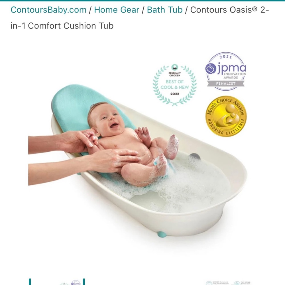 Contour oasis 2 in 1 comfort cushion tub